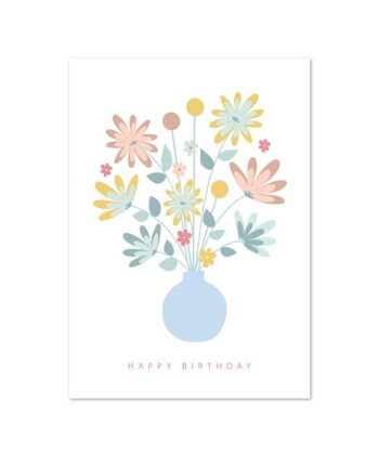 Carte d'anniversaire "Bouquet de fleurs" 3