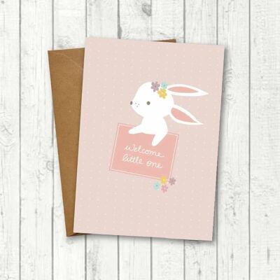 Carte de félicitations pour la naissance de "Bunny Girl"