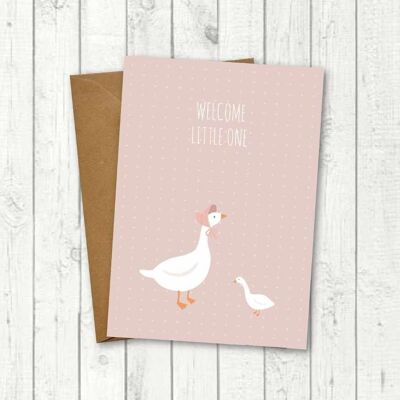 Carte de félicitations pour la naissance de « Baby Goose Girl »