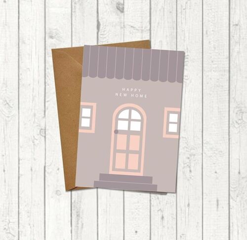 Klappkarte zum Umzug "Happy new home"