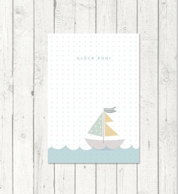 Carte postale « Bonheur Ahoy » 1