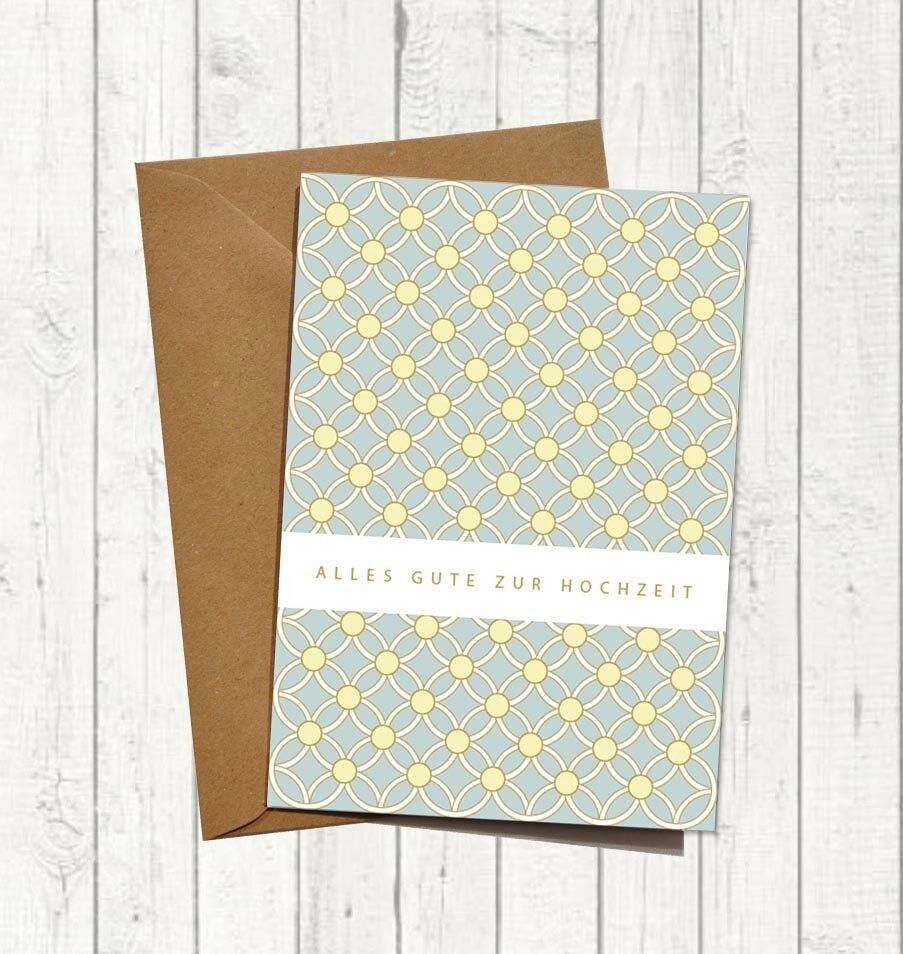 Biglietto di auguri di matrimonio "Buon matrimonio blu"