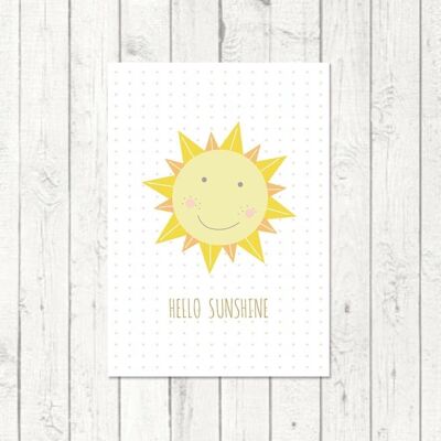 Postcard "Hello Sunshine"