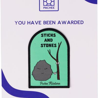 Iron on patch - stick-and-stones