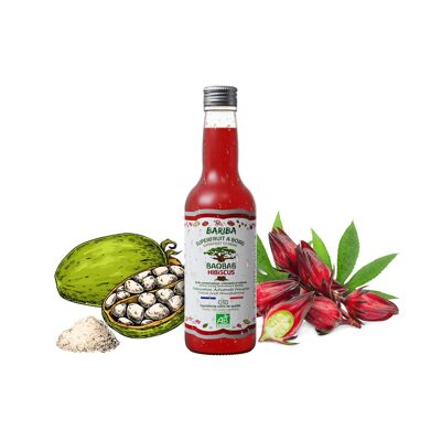 Superfruit Baobab Hibiscus organic juice 33CL
