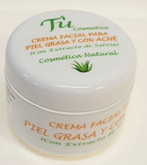 Crema facial para piel grasa con acné