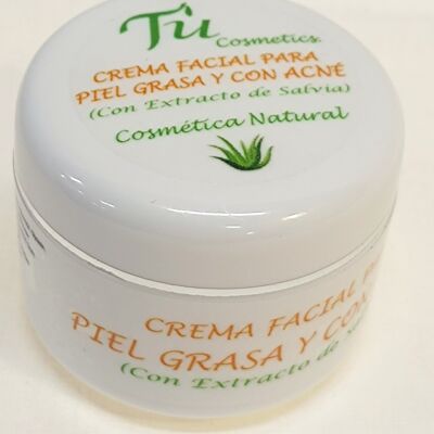 Face cream for oily skin with acne