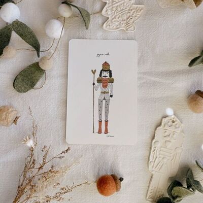 illustrated card to wish a Merry Christmas – nutcracker 2