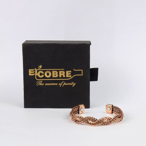 Pure copper light weight bracelet with Gift Box (design 50)