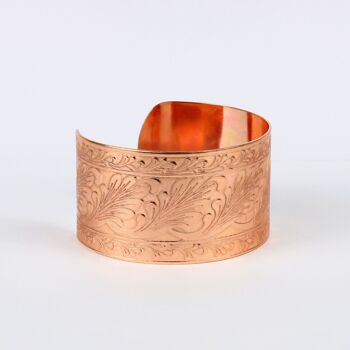Bracelet léger en cuivre pur avec sac cadeau (design 58) 2