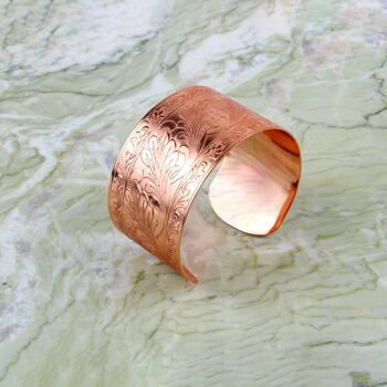 Bracelet léger en cuivre pur avec sac cadeau (design 58) 3