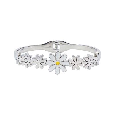 BRACCIALE RIGIDO A MOLLA CON FIORI - DH2380E536