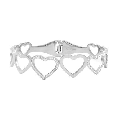 BRACCIALE RIGIDO CON CUORE TRAFORATA - WND2131128A76