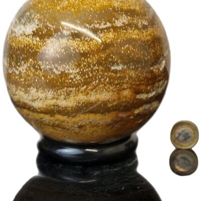 Sfera grande di cristallo di diaspro oceanico 5" - Oj sph