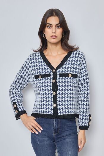 Gilet en pied-de-poule-FM-546 1