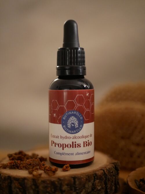 Extrait hydro-alcoolique de Propolis Bio - Compte Goutte 30ml