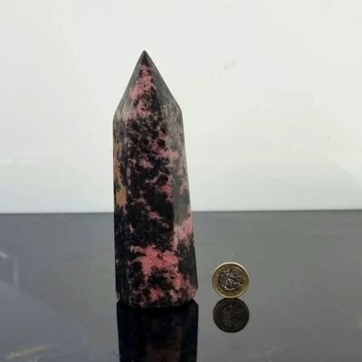 Grand prisme de cristal de rhodonite - 3