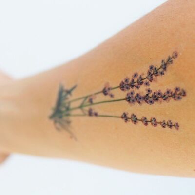 Lavender temporary tattoo (set of 2)
