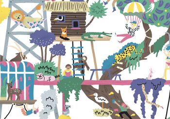 Affiche illustrée La cabane de Diane par Antoine Corbineau 4