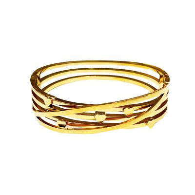 BRACCIALE RIGIDO TRAFORATO CON CUORE - DH2388E527