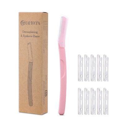 Bambooya Dermaplaning Razor for Eyebrows & Face - Pink