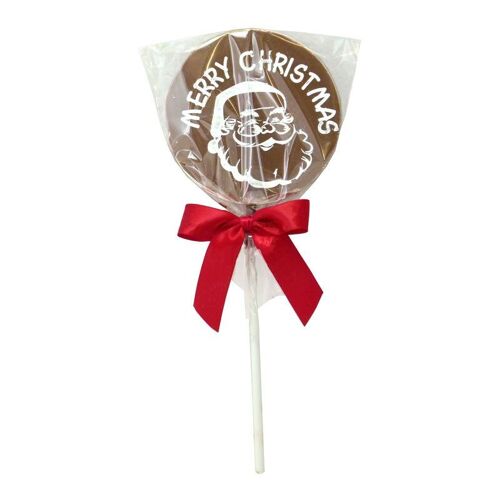 Jolly Lollies Happy Santa Face Milk Chocolate Lolly