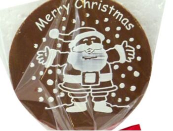 Jolly Lollies Sucette au chocolat au lait Happy Santa 2