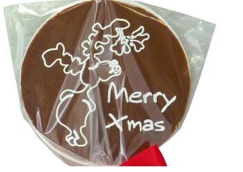 Sucette au chocolat au lait de renne de Noël Jolly Lollies 2