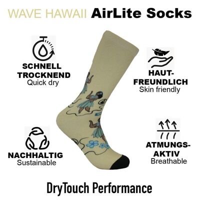 WAVE HAWAII AirLite DryTouch Socks Design 1