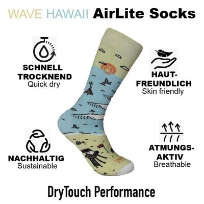 WAVE HAWAII AirLite DryTouch Socks Design 2