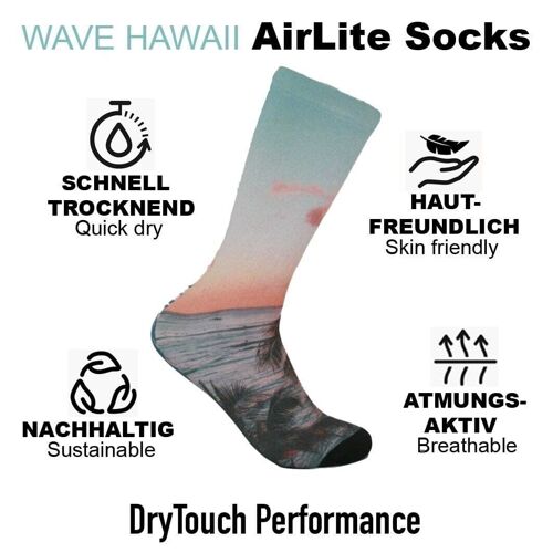 WAVE HAWAII AirLite DryTouch Socks Design 4