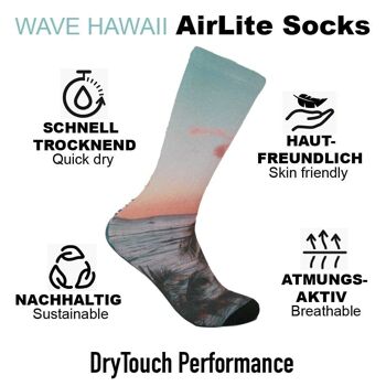 Chaussettes WAVE HAWAII AirLite DryTouch Design 4 1