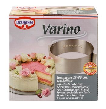 Cercle à pâtisserie en acier inoxydable extensible de 16 à 30 cm Dr. Oetker Varino 6