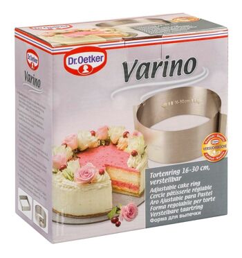 Cercle à pâtisserie en acier inoxydable extensible de 16 à 30 cm Dr. Oetker Varino 7