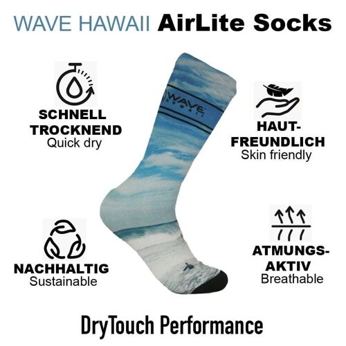 WAVE HAWAII AirLite DryTouch Socks Design 5
