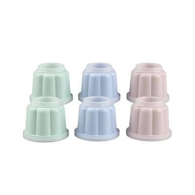 Set of 6 flan molds with lid Dr. Oetker Retro