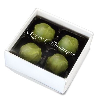 Hames Box of 4 Chocolate Christmas Sprout Truffles