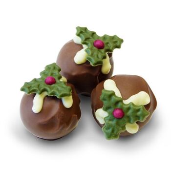 Hames Boîte de 4 truffes au pudding de Noël au chocolat 2
