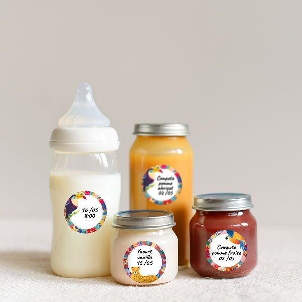 Etiquetas redondas borrables para una cocina sin residuos