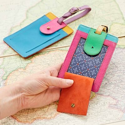 Recycled Leather Luggage Tag