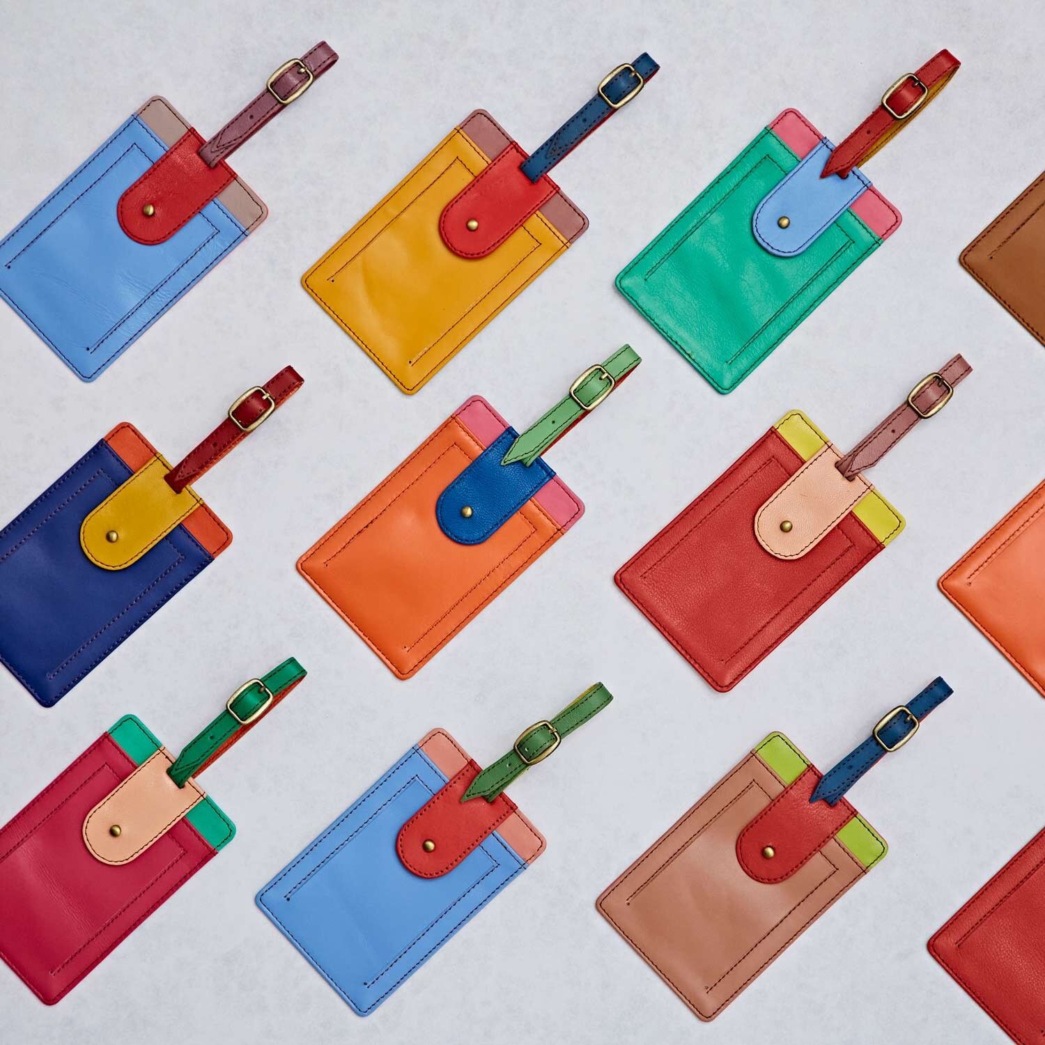 Recycled Leather Luggage Tag