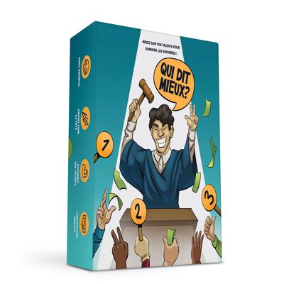 Who says better ? Bet on your talents and experience the excitement of the auction! Party game - Board game