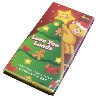 Weihnachts-Milchschokoladenriegel „Love You Loads“