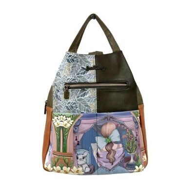 Large Sweet Candy Doll Backpack with 4 Exterior Pockets