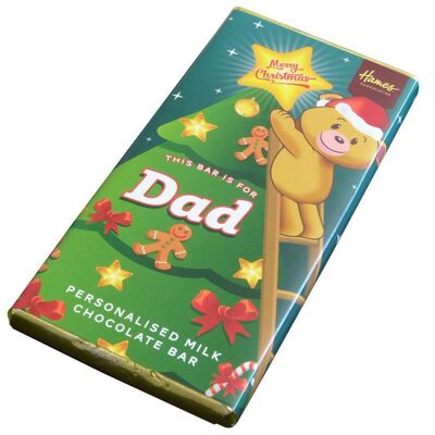 Weihnachts-Milchschokoladenriegel für Papa