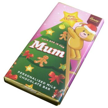 Barre de chocolat au lait maman de Noël
