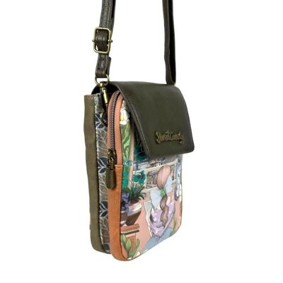 Borsa per cellulare Sweet Candy Doll con patta e cerniera