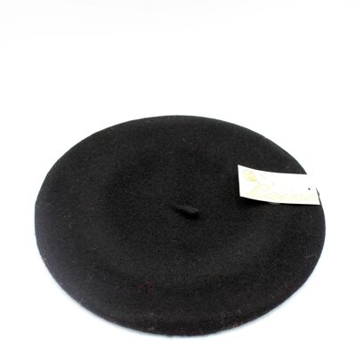 Classic beret in pure wool 60 of 110 colors (A-O)