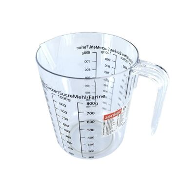 Verre doseur en plastique transparent gradué 1 litre Zenker