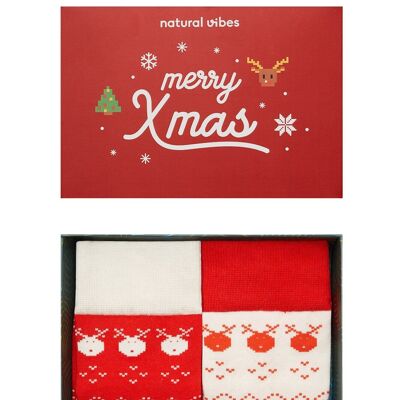 Set de regalo de calcetines orgánicos Navidad - pack de 2 Navidad